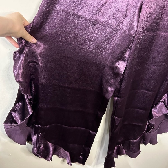 Free People Chasing Love Ruffle Satin Pyjamas - Picture 10 of 15